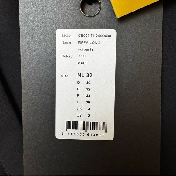 Goldbergh Pippa Ski Pants Waterproof Black NWT US 2 Long - Picture 3 of 9